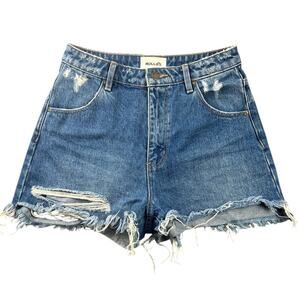 NWT Rolla’s Dusters High Rise Slim Distressed Cutoff Denim Shorts Size 26
